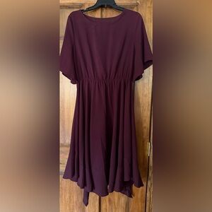 Fun flirty flowing Burgundy Dress.